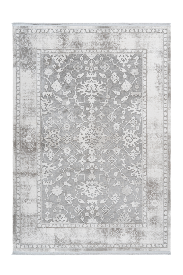 Pierre Cardin - Opera 500 Silver High Quality Rug with Floral Design - Lalee Designer Rugs