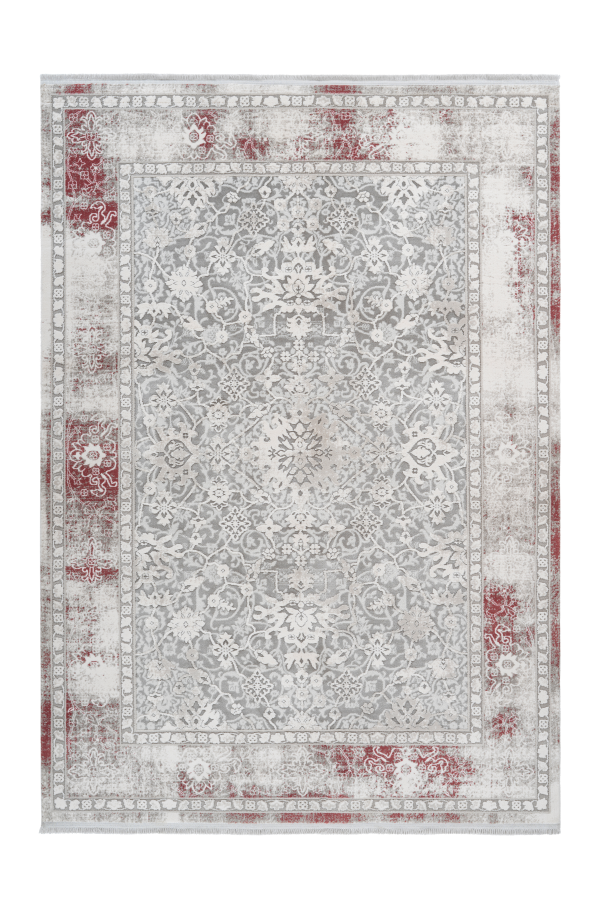 Pierre Cardin - Opera 500 Silver-Pink High Quality Rug with Abstract Design - Lalee Designer Rugs