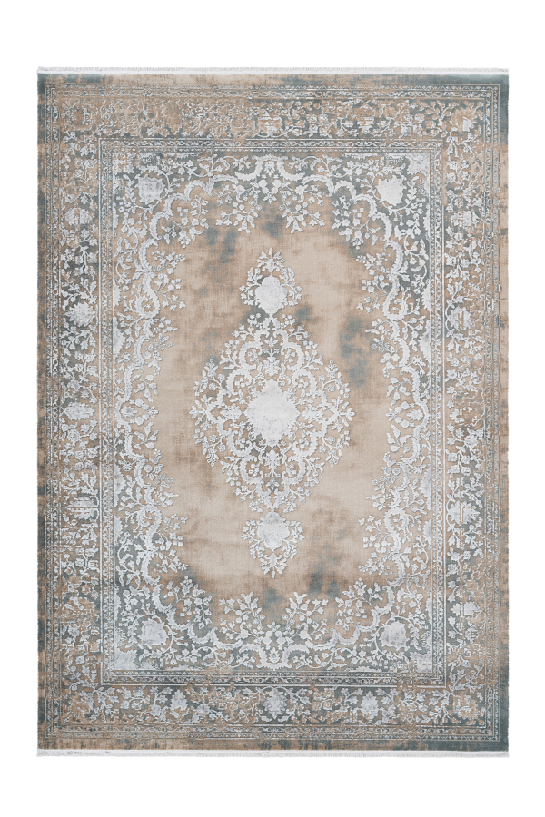 Pierre Cardin - Orsay 701 High Quality Beige Rug With Centre Medallion - Lalee Designer Rugs