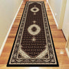 Mystique 7650 Black Hallway Runner