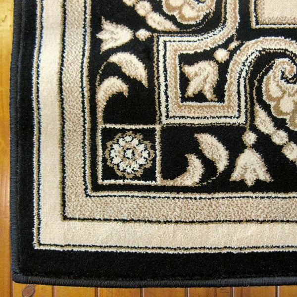 Mystique 7652 Black Hallway Runner