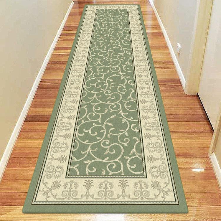 Mystique 7653 Green Hallway Runner