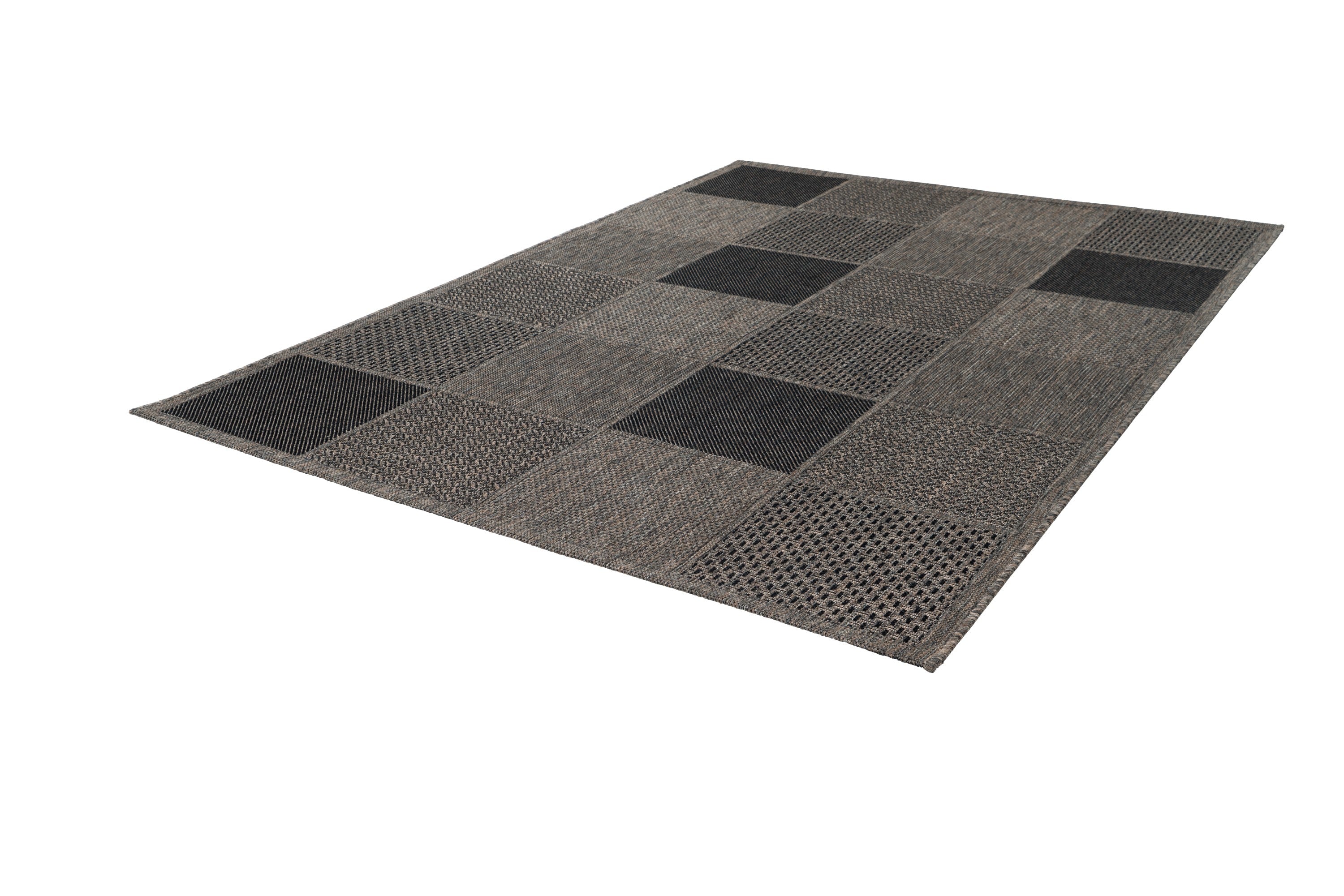 Sunset 605 Outdoor and Kitchen Taupe Rug with Geometric Design - Lalee Designer Rugs