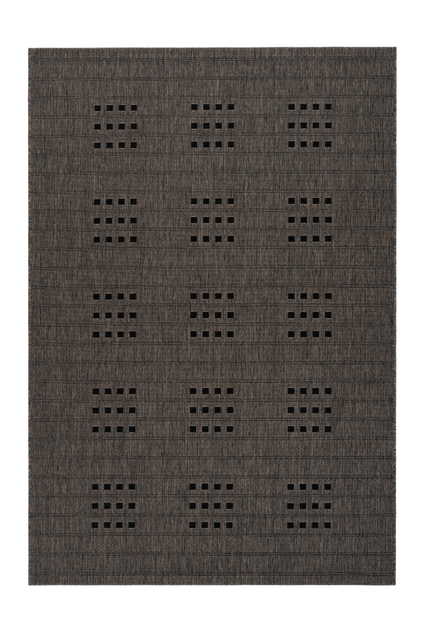 Sunset 606 Outdoor and Kitchen Taupe Rug with Dice Spotted Design - Lalee Designer Rugs