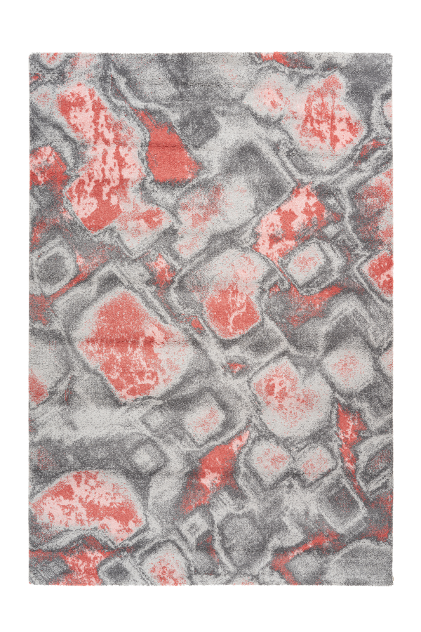 Sensation 505 Thick Modern Red Rug with Abstract Geometric Design - Lalee Designer Rugs