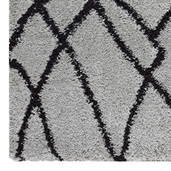 Radiance Shaggy 346 Grey Hallway Runner