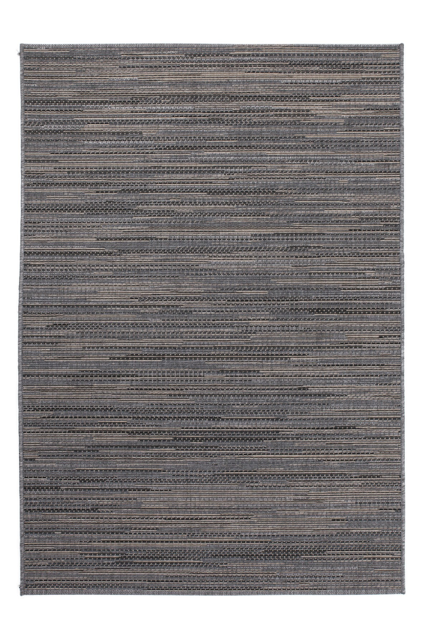 Sunset 600 Outdoor and Kitchen Grey Rug with Jagged Lines - Lalee Designer Rugs