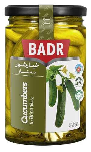 BADR Pickled Baby Cucumbers 630g