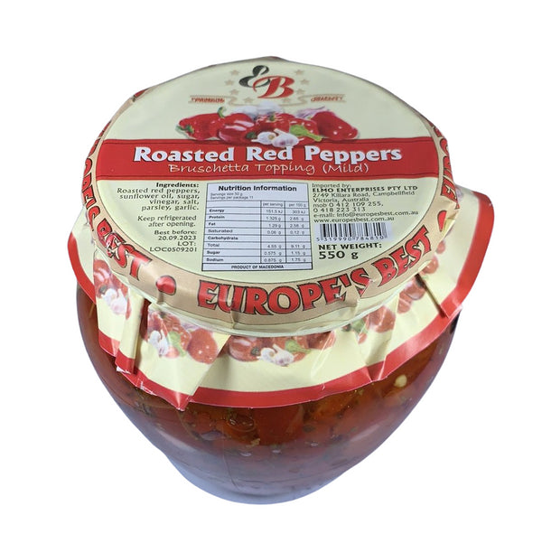 EB Roasted Red Peppers Mild 550g