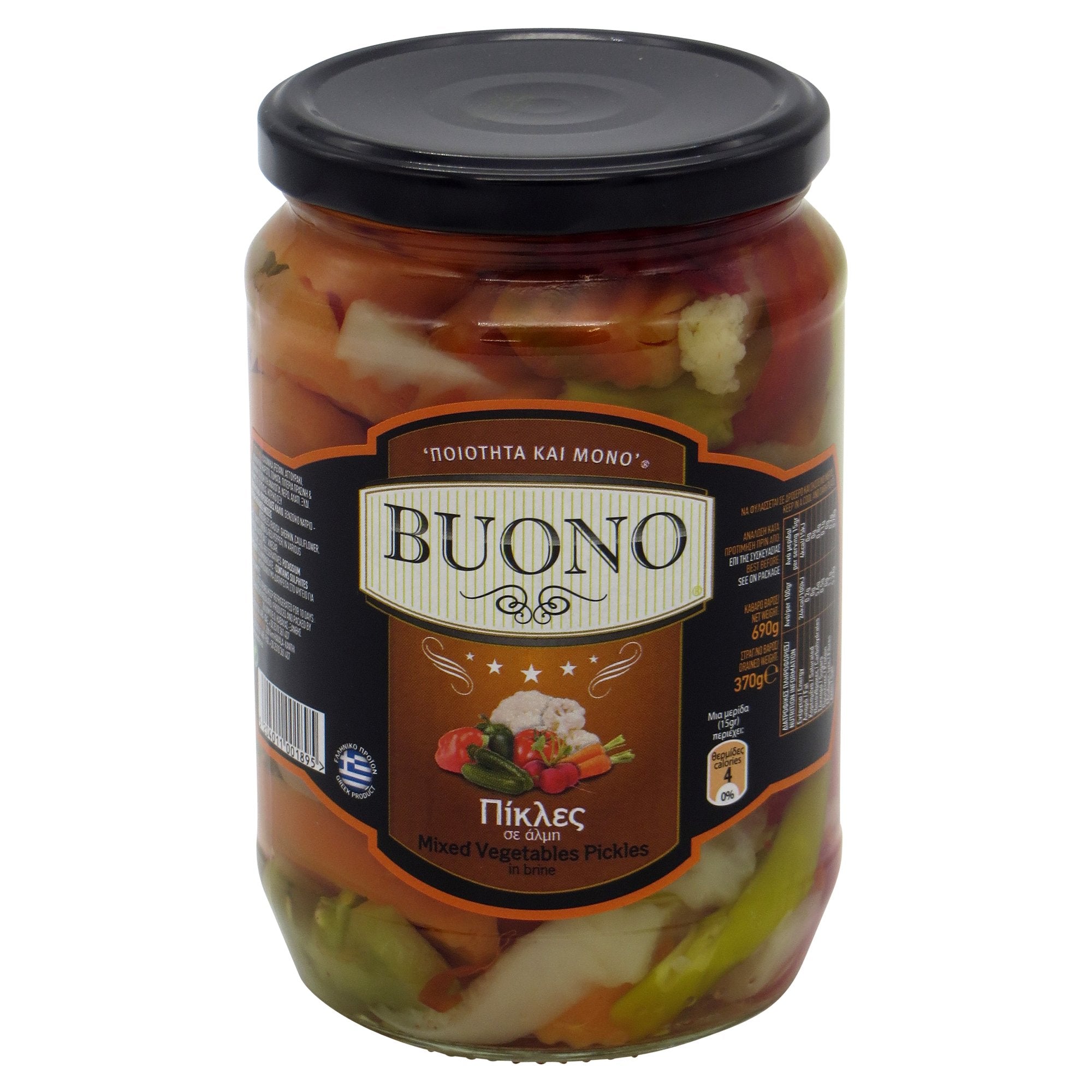 BUONO Mixed Vegetable Pickles 690g
