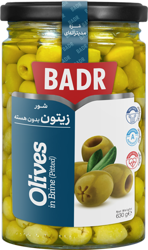 BADR Pickled Pitted Olives 630g