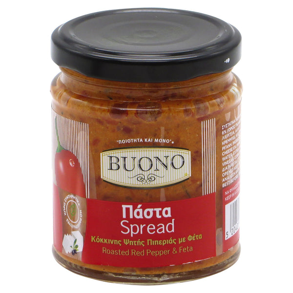BUONO Roasted Red Pepper w/ Feta Spread 200g