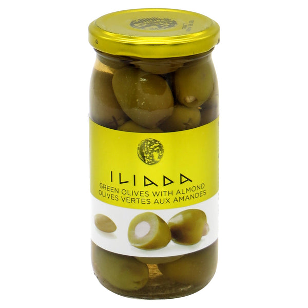 ILIADA Green Olives w/ Almond 370g